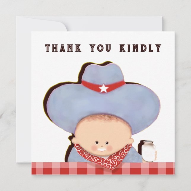 Tarjetas de agradecimiento para regalos de bebé (Anverso)