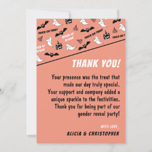 Tarjetas de agradecimiento para revelación de géne