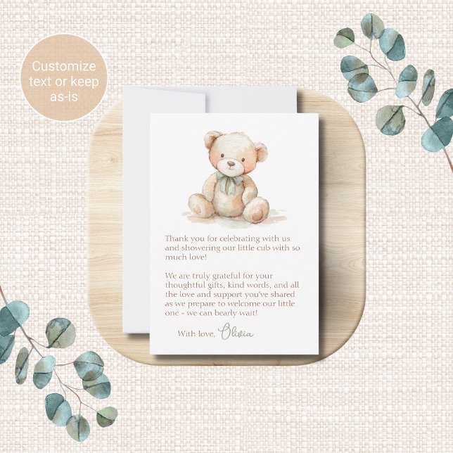 Tarjetas de agradecimiento para tema de baby showe (Subido por el creador)