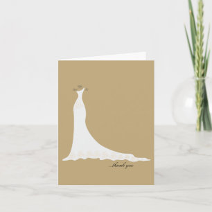 Tarjetas de agradecimiento para vestido de novia {