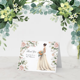 Tarjetas de agradecimiento para vestido de novia e
