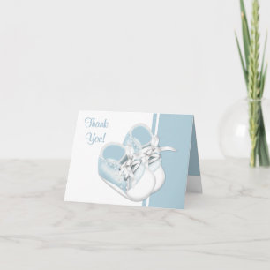Tarjetas de agradecimiento para zapatos de bebé ni