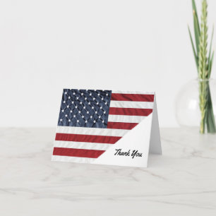 Tarjetas de agradecimiento patrioticas americanas