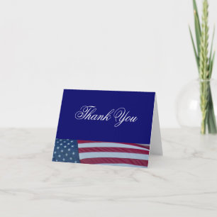 Tarjetas de agradecimiento patrióticas de la bande