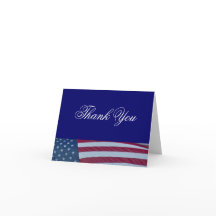 Tarjetas de agradecimiento patrióticas de la bande