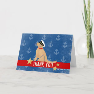 Tarjetas de agradecimiento patrióticas de perro de