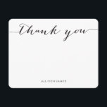 Tarjetas de agradecimiento personalizadas<br><div class="desc">Estas elegantes tarjetas de notas tienen un guión que fluye y se pueden personalizar con su nombre. Las esquinas redondeadas dan a estas notas un toque especial.</div>
