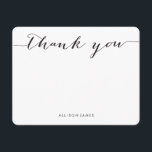 Tarjetas de agradecimiento personalizadas<br><div class="desc">Estas elegantes tarjetas de notas tienen un guión que fluye y se pueden personalizar con su nombre. Las esquinas redondeadas dan a estas notas un toque especial.</div>