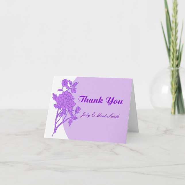 Tarjetas de agradecimiento personalizadas con flor (Anverso)