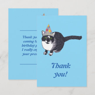 Tarjetas de agradecimiento personalizadas de gato