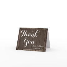Tarjetas de agradecimiento personalizadas de mader