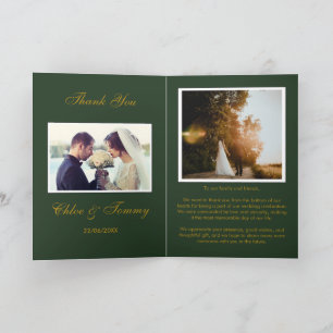 Tarjetas de agradecimiento personalizadas Green bo