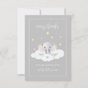 Tarjetas de agradecimiento personalizadas para bab