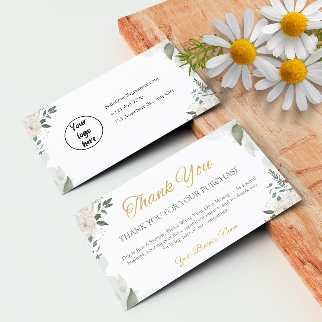 Tarjetas de agradecimiento personalizadas para peq (Personalized Thank You Note For Customer)