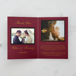 Tarjetas de agradecimiento personalizadas Red boda