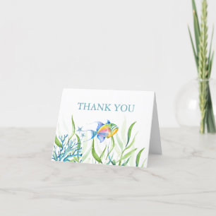 Tarjetas de agradecimiento personalizadas tropical