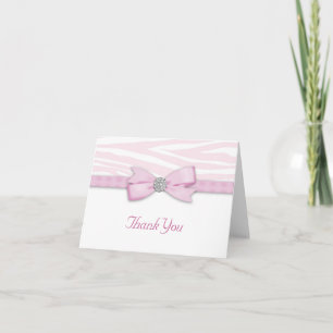 Tarjetas de agradecimiento Pink Zebra