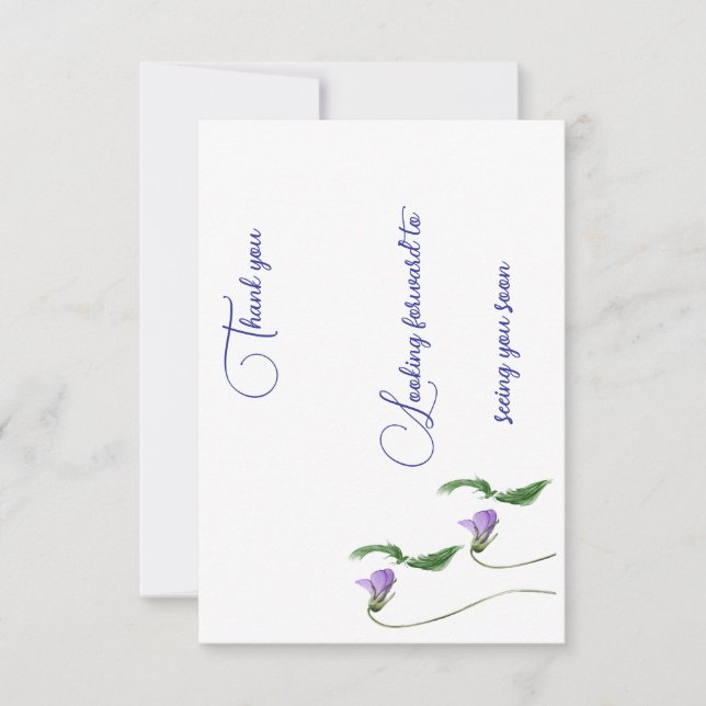 Tarjetas de agradecimiento planas (Anverso)