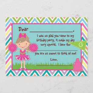 Tarjetas de agradecimiento planas Chevron Cheer
