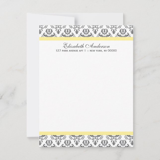 Tarjetas de agradecimiento planas de damasco amari (Anverso)