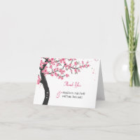 Tarjetas de agradecimiento plegables para boda de