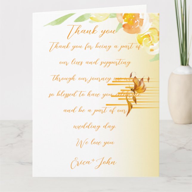 Tarjetas de agradecimiento plegadas (Anverso)