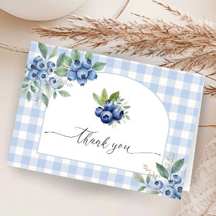 Tarjetas de agradecimiento plegadas de BlueBerry B