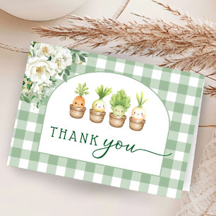 Tarjetas de agradecimiento plegadas para Baby Show