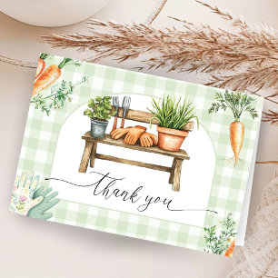 Tarjetas de agradecimiento plegadas para baby show