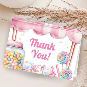 Tarjetas de agradecimiento plegadas para Baby Show