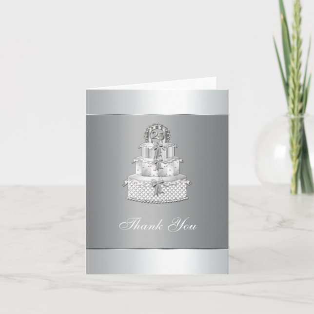 Tarjetas de agradecimiento por aniversario de boda (Anverso)
