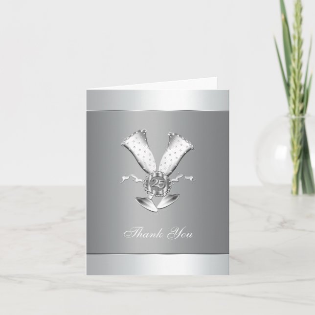 Tarjetas de agradecimiento por Bodas de Plata (Anverso)