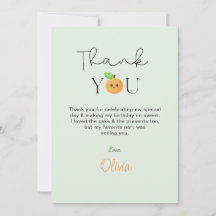 Tarjetas de agradecimiento por el 1er cumpleaños d