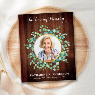 Tarjetas de agradecimiento por el funeral de la ve