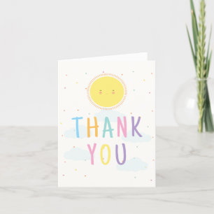 Tarjetas de agradecimiento por el sol lindo doblad