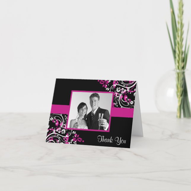 Tarjetas de agradecimiento por foto de boda (Anverso)