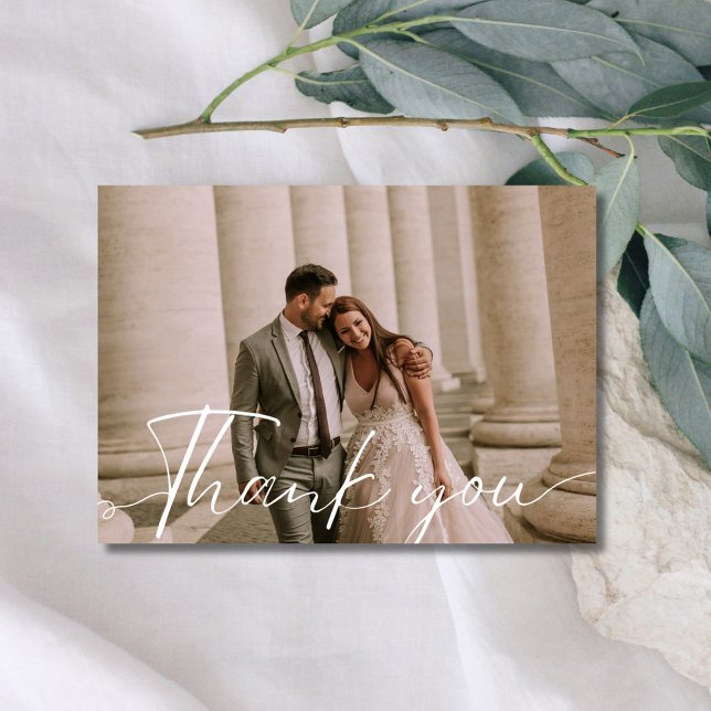 Tarjetas de agradecimiento por foto de boda (Wedding Photo Thank You Cards)