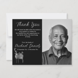 Tarjetas de agradecimiento por funeral de ciervo c