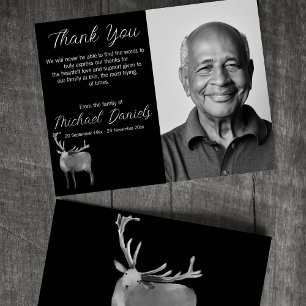 Tarjetas de agradecimiento por funeral de ciervo c