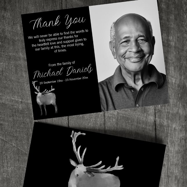 Tarjetas de agradecimiento por funeral de ciervo c (Subido por el creador)