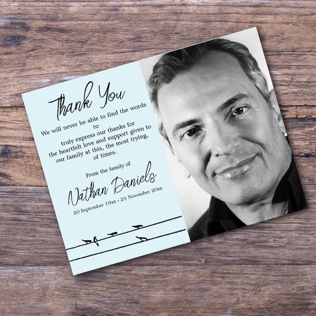 Tarjetas de agradecimiento por funeral de yate en  (Subido por el creador)