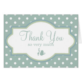 Tarjetas de agradecimiento por puntos de polka azu