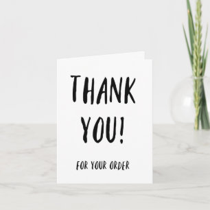 Tarjetas de agradecimiento por su pedido para clie