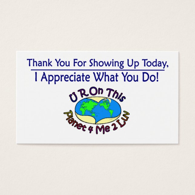 Tarjetas de agradecimiento que cambian este planet (Frente)