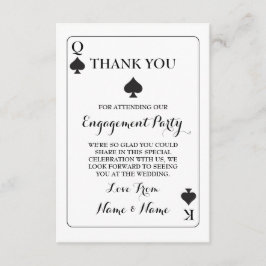 Tarjetas de agradecimiento Rey Reina As de Picas