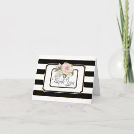 Tarjetas de agradecimiento Rose Floral Art Deco Ra