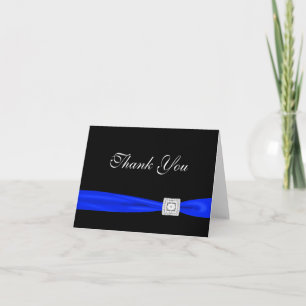 Tarjetas de agradecimiento Royal Navy azul negro