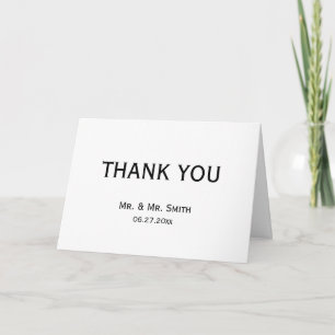 Tarjetas de agradecimiento sencillas para bodas ga