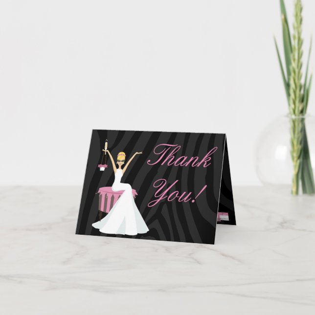 Tarjetas de agradecimiento Shabby Chic con estampa (Anverso)