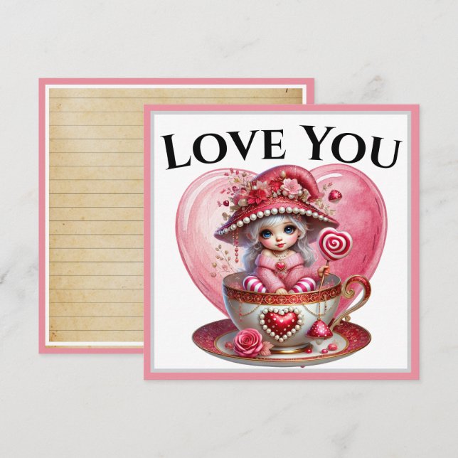 Tarjetas de agradecimiento Teacup Cuties (Anverso / Reverso)
